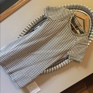 Check black and white Lou and grey dress